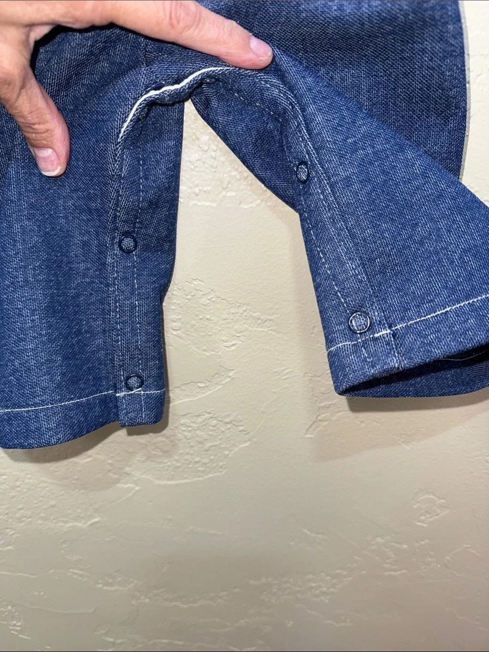 Carter's Vintage Navy Denim Overalls Red & Orange Horse Patch Single Stitch USA